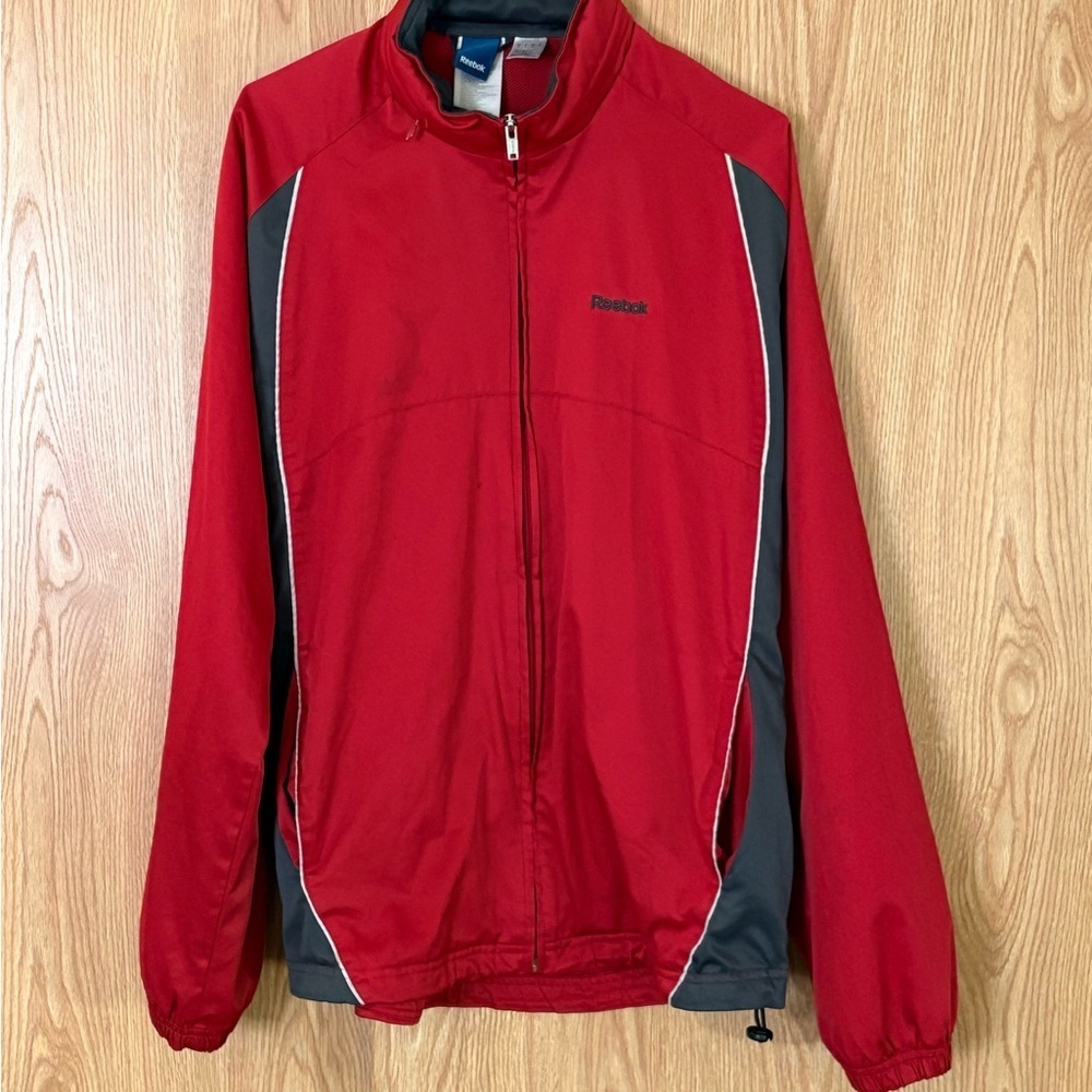 Reebok Windbreaker in Red and Gray